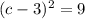 (c-3)^2=9