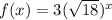 f(x)=3(\sqrt{18})^x