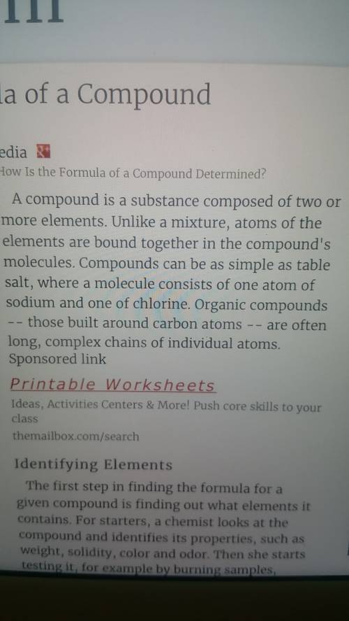 How is the chemical formula of a compound determined?  anyone   i need it so  will be grateful