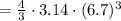 =\frac{4}{3}\cdot3.14\cdot(6.7)^3