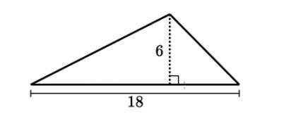 What is the area of the triangle in the diagram?  a. b. c. d.