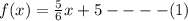 f(x) =\frac{5}{6}x+5----(1)