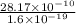 \frac{28.17\times 10^{-10}}{1.6\times10^{-19}}