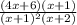 \frac{(4x+6)(x+1)}{(x+1)^{2}(x+2)}
