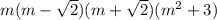 m(m-\sqrt2)(m+\sqrt2)(m^2+3)