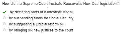 How did the supreme court frustrate roosevelts new deal legislation