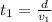 t_1 = \frac{d}{v_1}