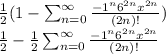 \frac{1}{2} (1-\sum_{n=0}^{\infty}\frac{-1^{n}6^{2n}x^{2n}}{(2n)!})\\ \frac{1}{2}-\frac{1}{2} \sum_{n=0}^{\infty}\frac{-1^{n}6^{2n}x^{2n}}{(2n)!}