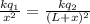 \frac{kq_1}{x^2} = \frac{kq_2}{(L + x)^2}
