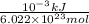 \frac{10^{-3} kJ}{6.022 \times 10^{23}mol}
