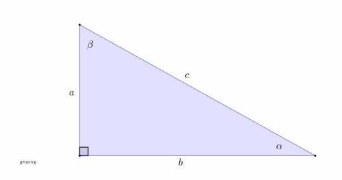 Explain how to find the measures of the angles in a right triangle, given the lengths of two sides.