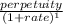 \frac{perpetuity}{(1 + rate)^{1}}