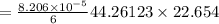 = \frac{8.206\times 10^{-5}} 644.261}{23\times 22.654}