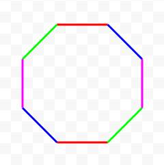 Apolygon with 4 sets of parallel lines