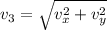 v_{3}=\sqrt{v_{x}^{2}+v_{y}^{2}}