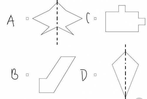 1. which figure has reflection symmetry?  2. select all the polygons that have reflection symmetry.