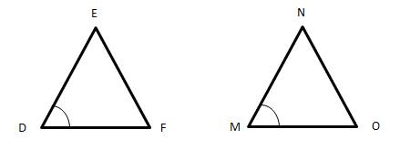 Suppose △def ≅ △mno which congruency statement is true?  a ) fe ≅ mo b ) ∠fed≅∠omn c) ∠edf≅∠nmo d )