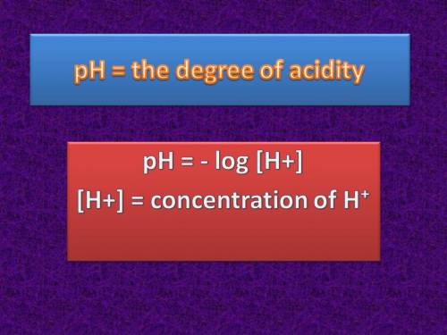 The ph scale is a measurement system that indicates the concentration of  in solution.