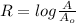 R = log \frac{A}{A_o}