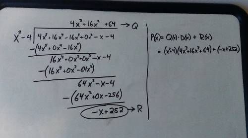 Two polynomials p and d are given. use either synthetic or long division to divide p(x) by d(x), and