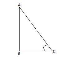 In a right triangle, angle c measures 40°. the hypotenuse of the triangle is 10 inches long. what is