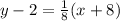 y - 2 = \frac{1}{8}(x +8)