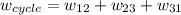 w_{cycle} = w_{12} + w_{23} + w_{31}