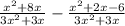 \frac{x^{2}+8x}{3x^{2}+3x} - \frac{x^{2}+2x-6}{3x^{2}+3x}