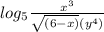 log_{5}\frac{x^{3}}{\sqrt{(6-x)}(y^{4})}