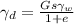 \gamma_d = \frac{Gs \gamma_w}{1+e}