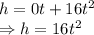 h=0t+16t^2\\\Rightarrow h=16t^2