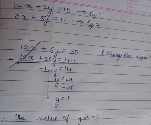 What should you substitute for y in the second equation bottom equation in order to solve the system
