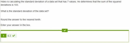 What is the standard deviation of the data set?  1, 4, 2, 2, 8, 7, 3 round your answer to the neares