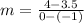 m =\frac{4-3.5}{0 - (-1)}