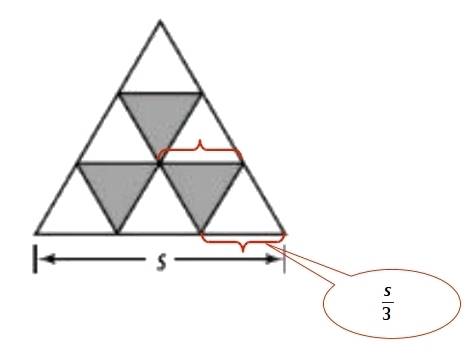 What is the total area of the shaded triangles?
