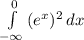 \ \int\limits^{0 } _{-\infty } {(e^{x} )^2} \, dx