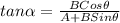 tan\alpha =\frac{BCos\theta }{A+BSin\theta }