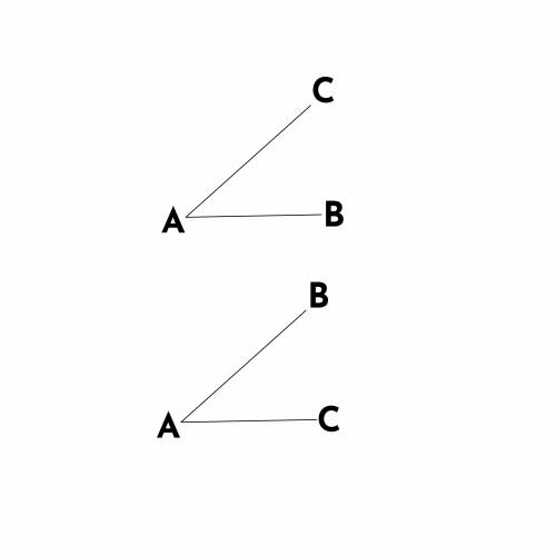 Which of the following describe an angle with a vertex at a?  check all that apply. a. cab b. bac c.