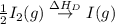 \frac{1}{2}I_2(g)\overset{\Delta H_D}\rightarrow I(g)