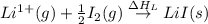 Li^{1+}(g)+\frac{1}{2}I_2(g)\overset{\Delta H_L}\rightarrow LiI(s)
