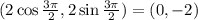 (2\cos \frac{3\pi}{2}, 2\sin \frac{3\pi}{2})=(0,-2)