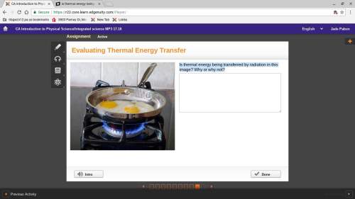 Is thermal energy being transferred by radiation in this image? why or why not?