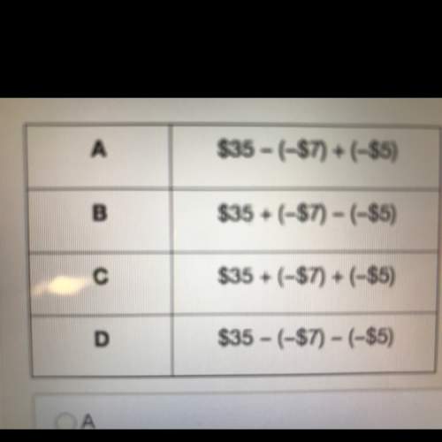 Tessa had $35 she bought a book for $7 and a magazine for $5 which expression correctly shows the to