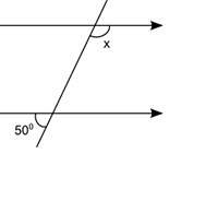 What is the measure of angle x? select one: a. 100 degrees b. 130 degrees c. 135 degrees d. 150 d