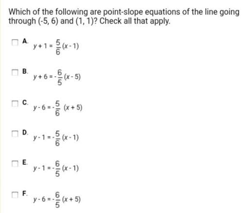 Which of the following are point slope equations? due tomorrow