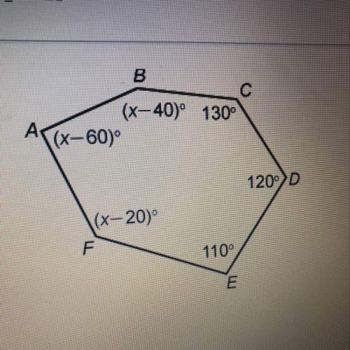 The interior angles formed by the sides of a hexagon have measures that sum to 720 degrees. what is
