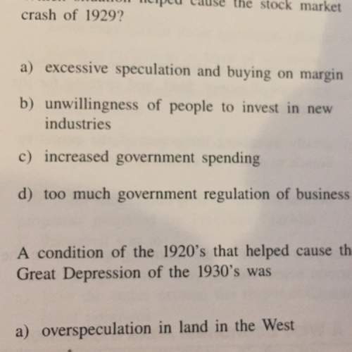 Which situation cause the stock market crash of 1929?