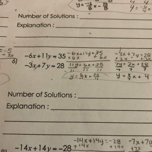 (just #6) answer both number of solutions: explanation: