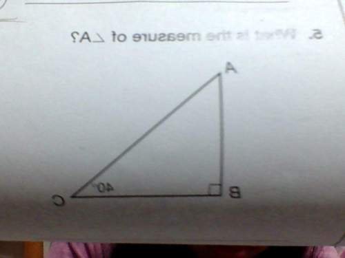 What is the measure of &lt; a? sorry that the pic is backwards. and btw the c aangle is 40 degrees
