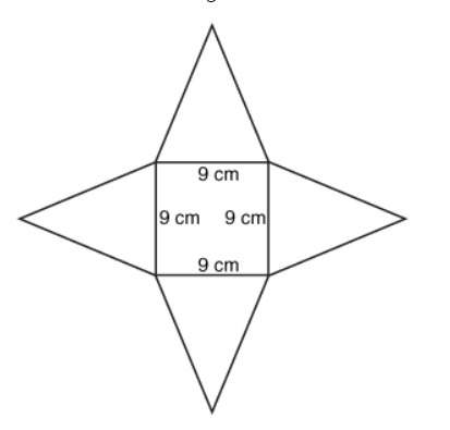 Answer asap! : ) what is the slant height if the surface area is 243 square centimeters? 8 cm 10 c